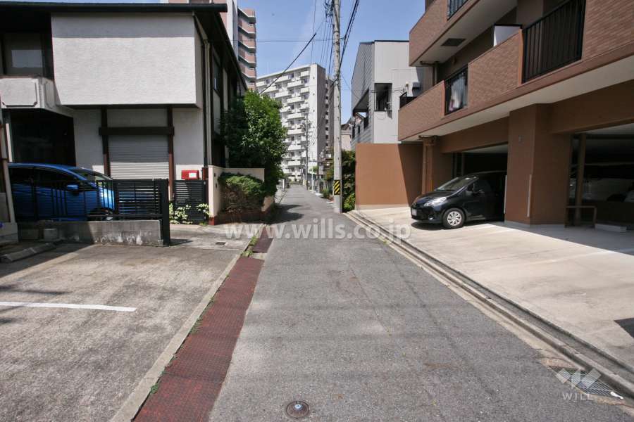 敷地南側の前面道路(東側から)