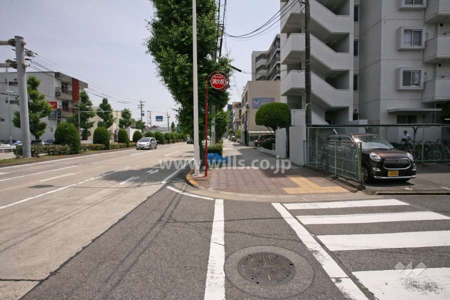 敷地北側の前面道路