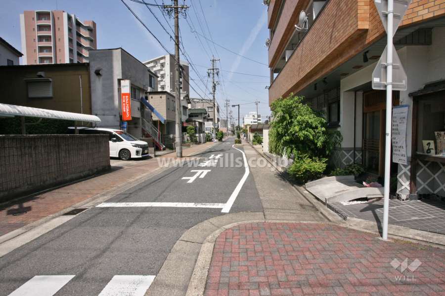 敷地南側の前面道路(東側から)