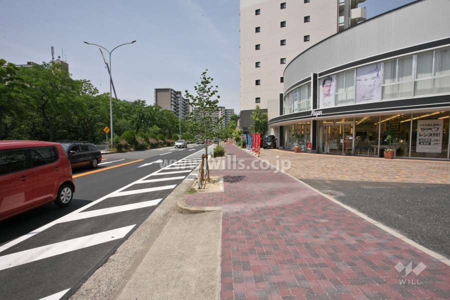 敷地南東側の前面道路(北東側から)