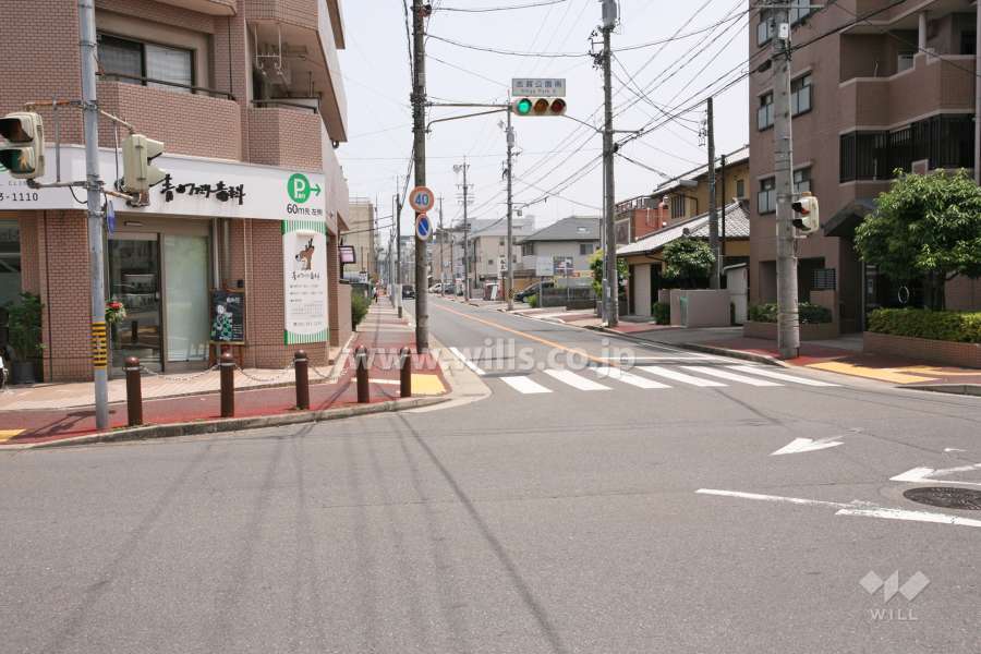 敷地北側の前面道路