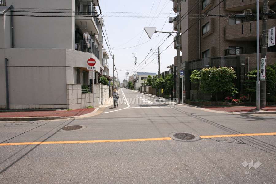 敷地北側の前面道路
