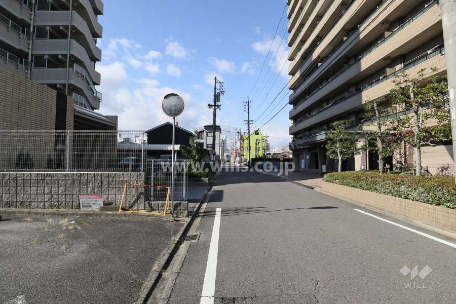 敷地北側の前面道路