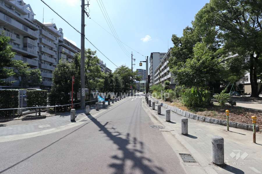 敷地北側の前面道路