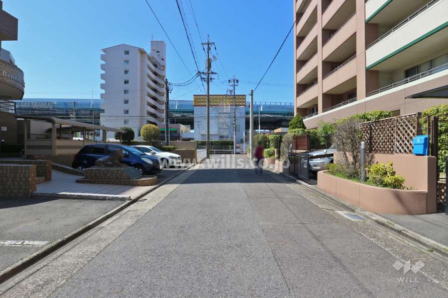 敷地北側の前面道路（東側から）
