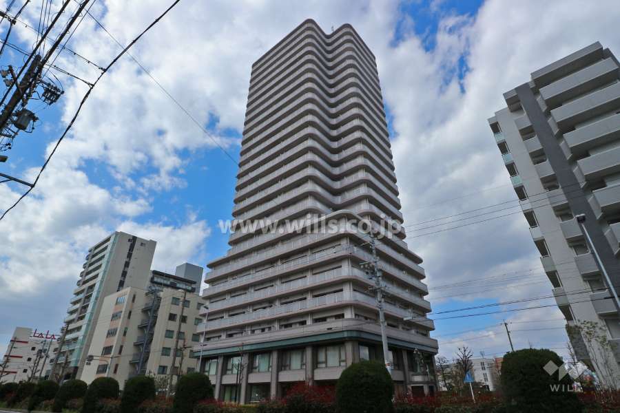 アンビックス志賀ストリートタワーの外観（南東側から）