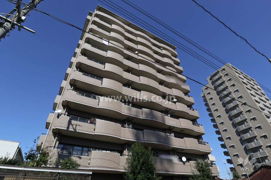 ライオンズマンション平安通の外観（南西側から）
