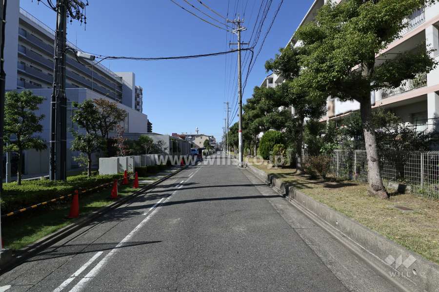 敷地北側の前面道路
