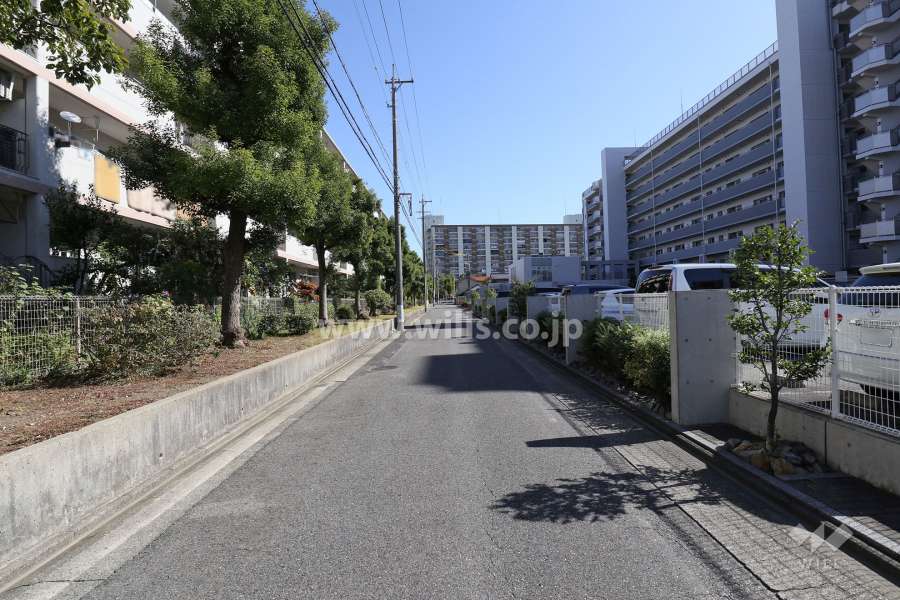 敷地北側の前面道路