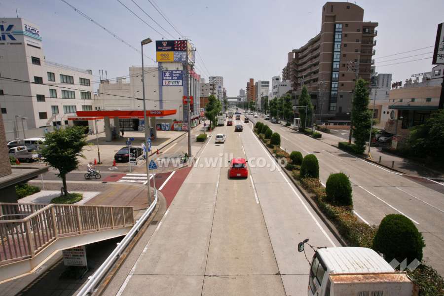 敷地南側は環状線に面しています。