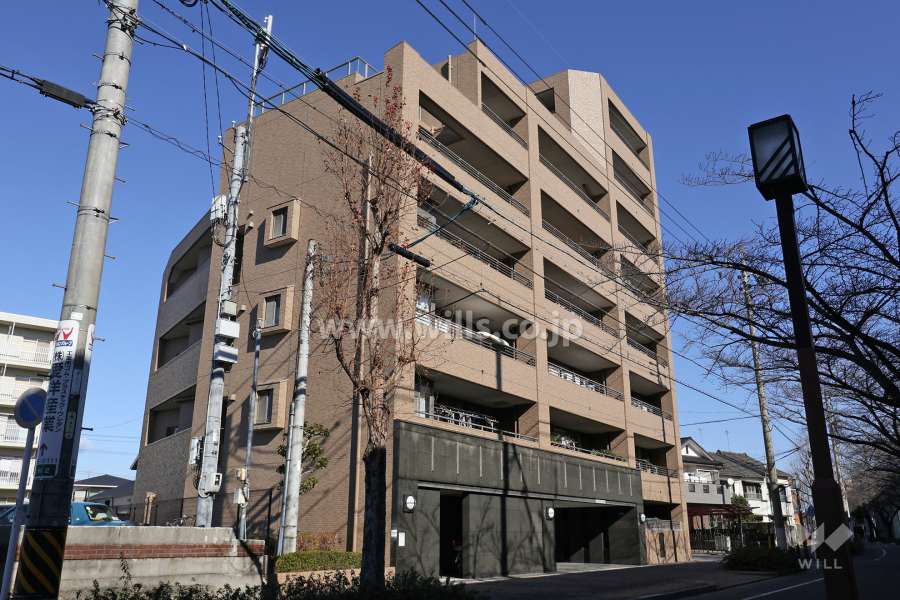 フレックスマンション尼ヶ坂の外観（南西側から）