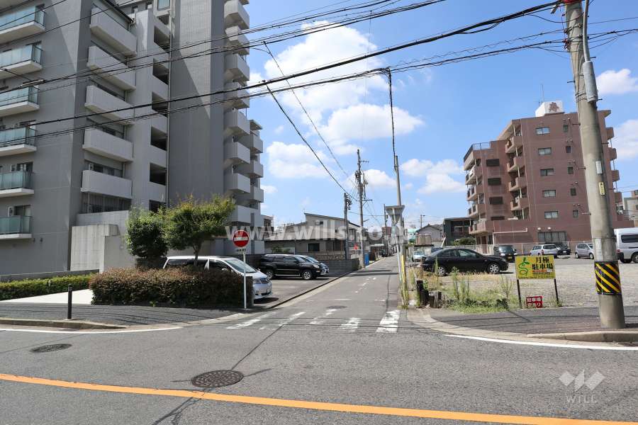 敷地北側の前面道路