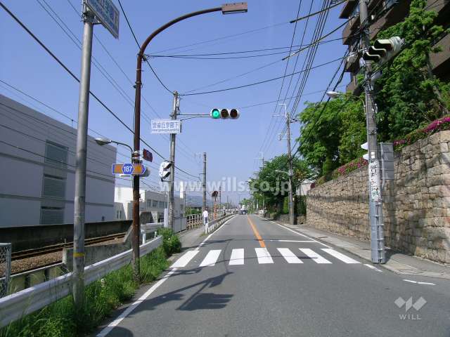 敷地の南側は国道176号線に面しています