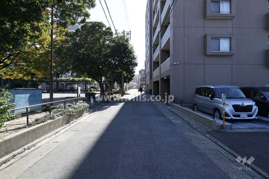 敷地東側の前面道路