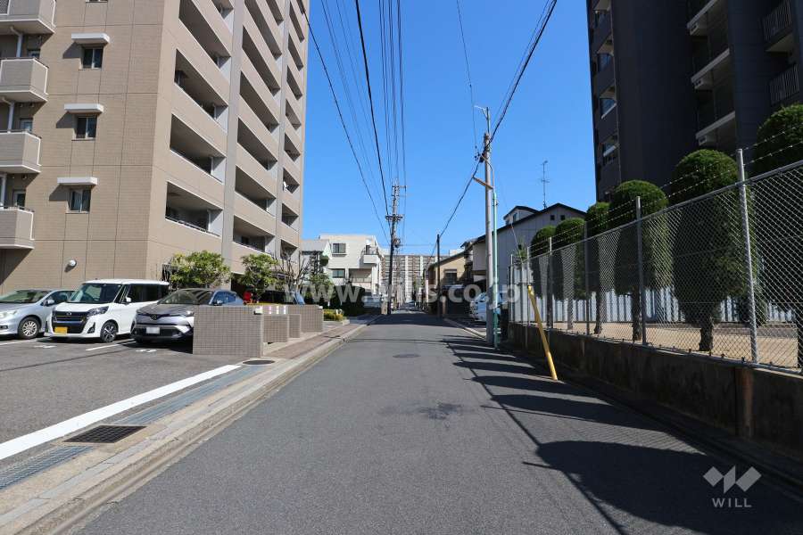 敷地北側の前面道路