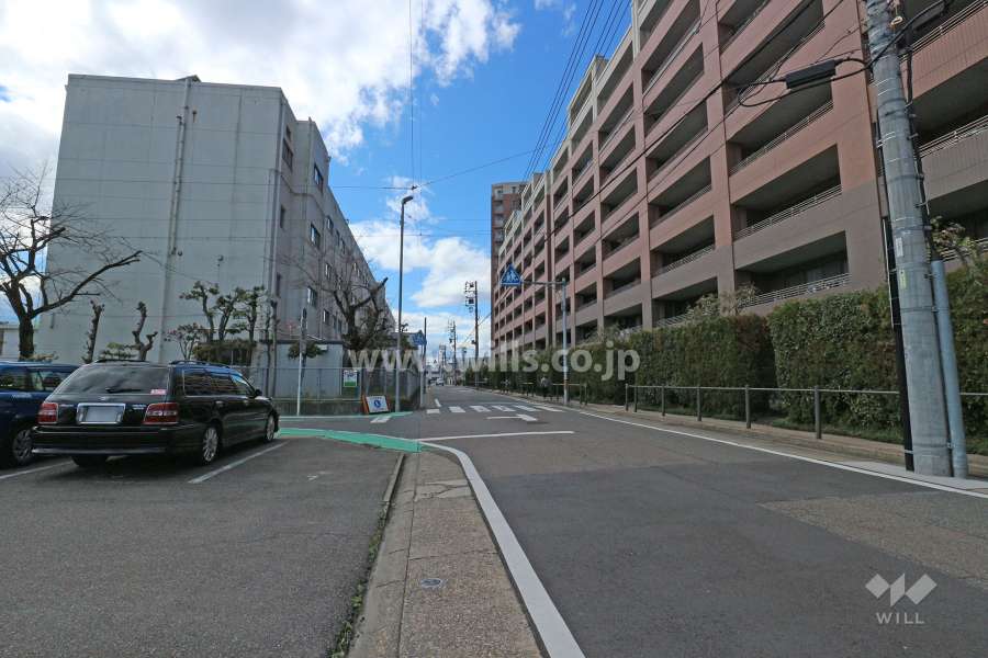 敷地南側の前面道路（東側から）