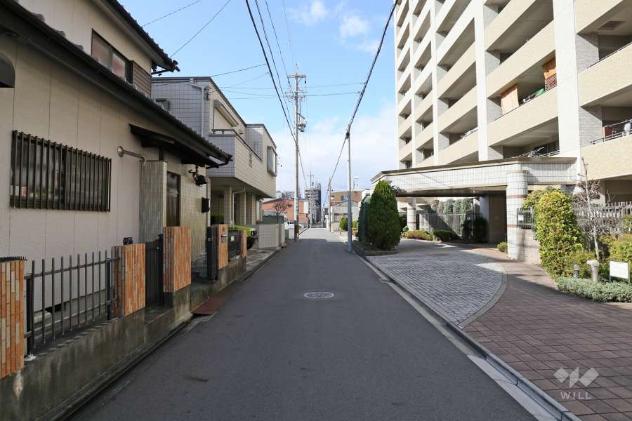 敷地南側の前面道路
