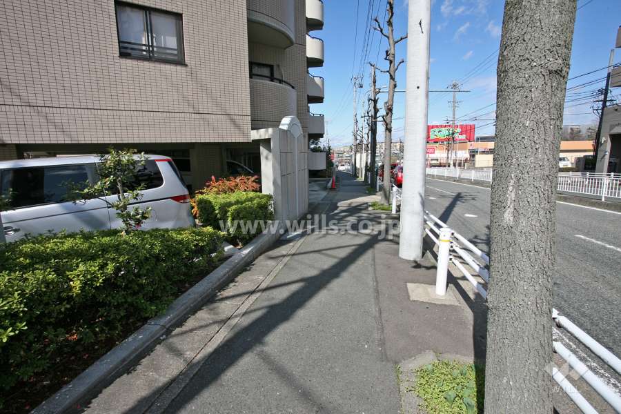 敷地北側の前面道路