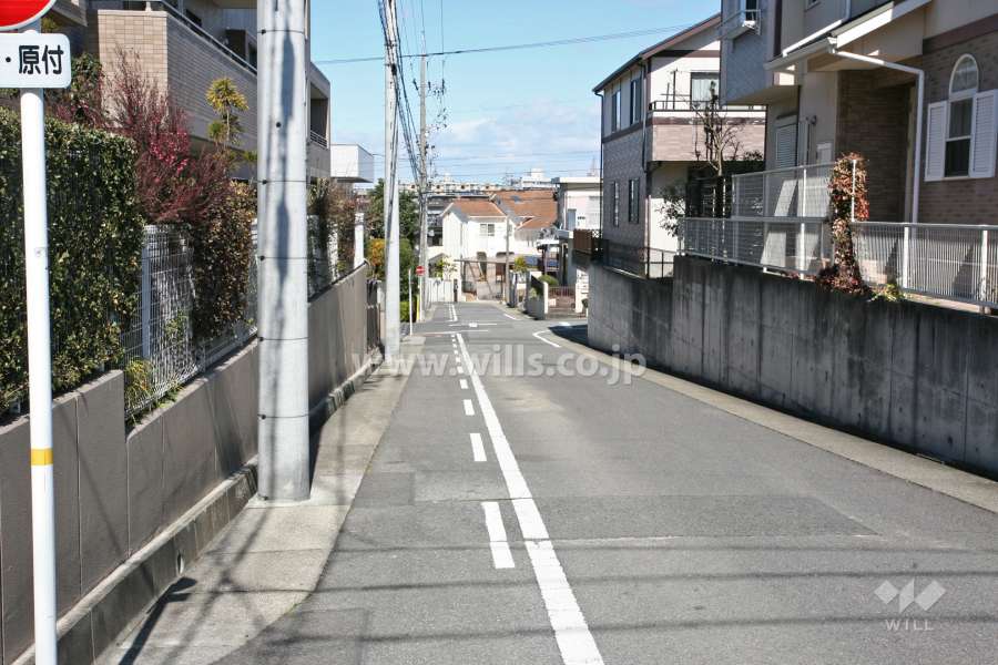 敷地東側の前面道路