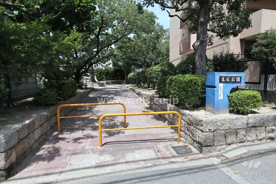 敷地西側の公園