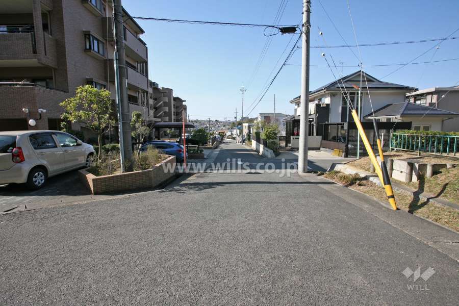 敷地北側の前面道路（東側から）