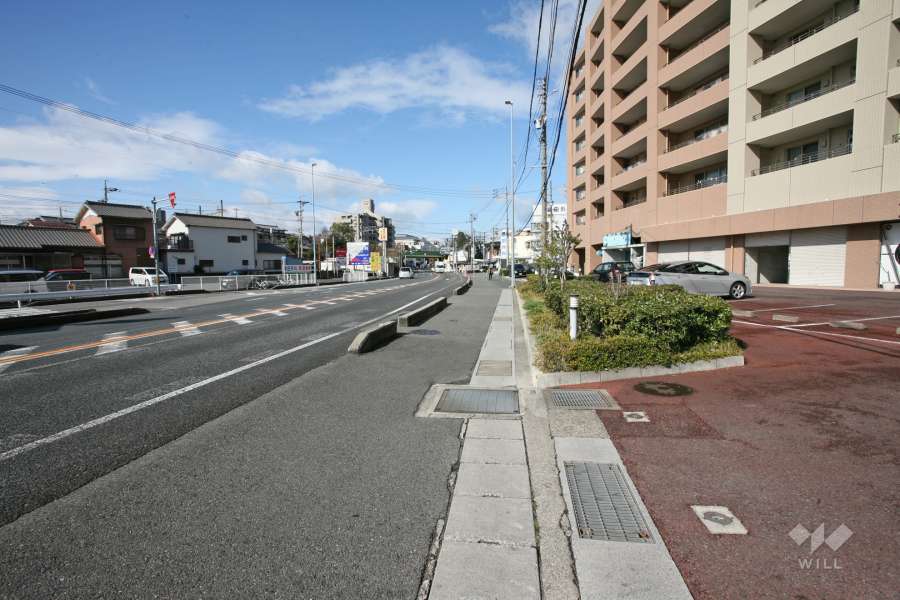 敷地南側の前面道路(国道1号線)