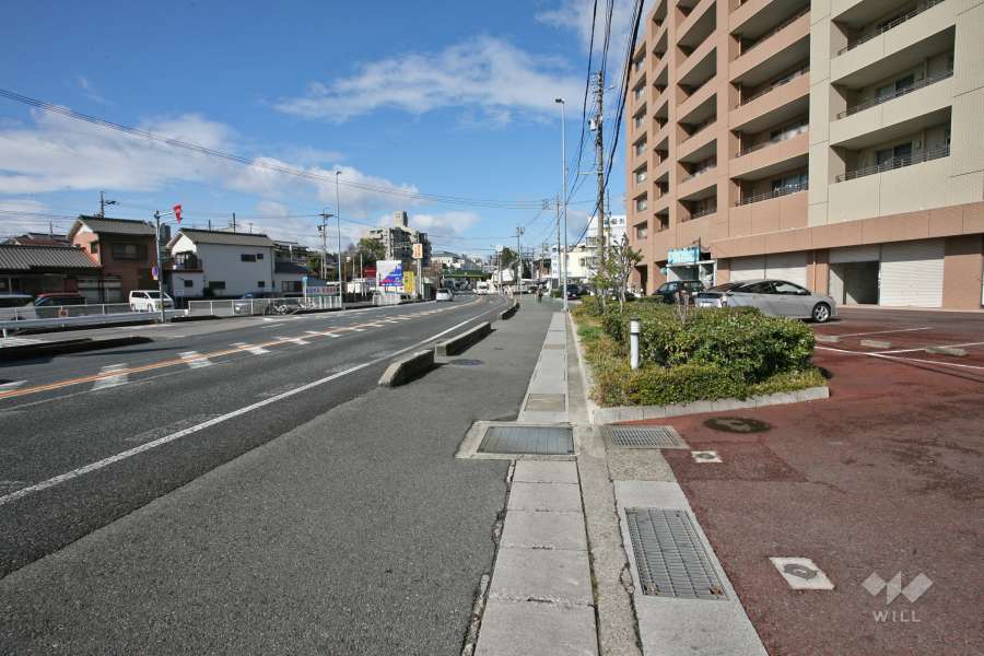 敷地南側の前面道路(国道1号線)