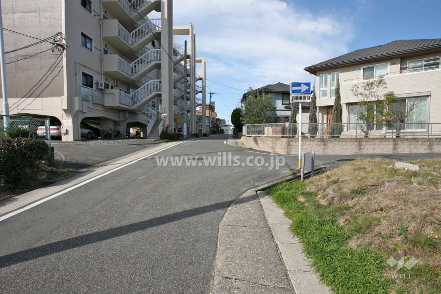 敷地北側の前面道路（東側から）