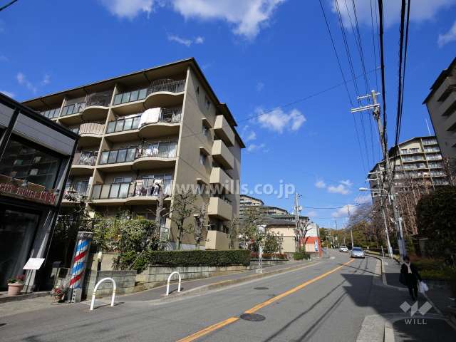 敷地東側の前面道路（バス通り）
