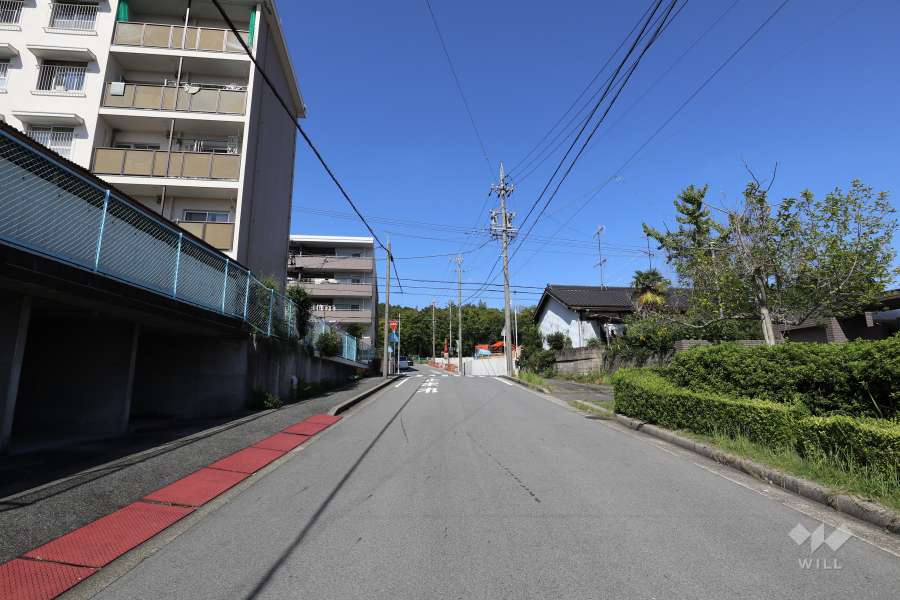 敷地東側の前面道路（南側から）