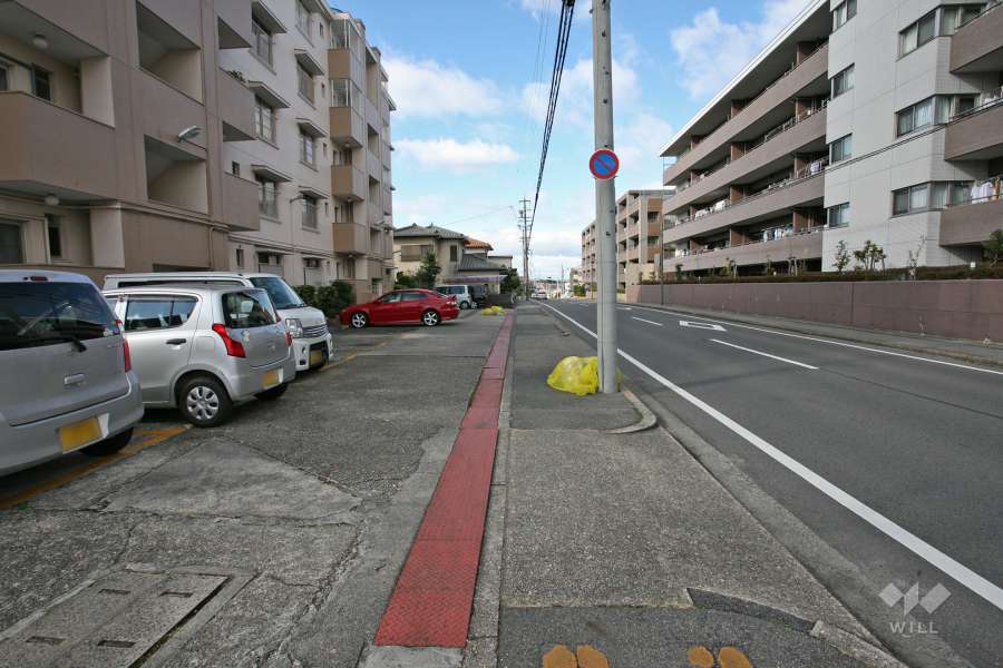 敷地北側の前面道路