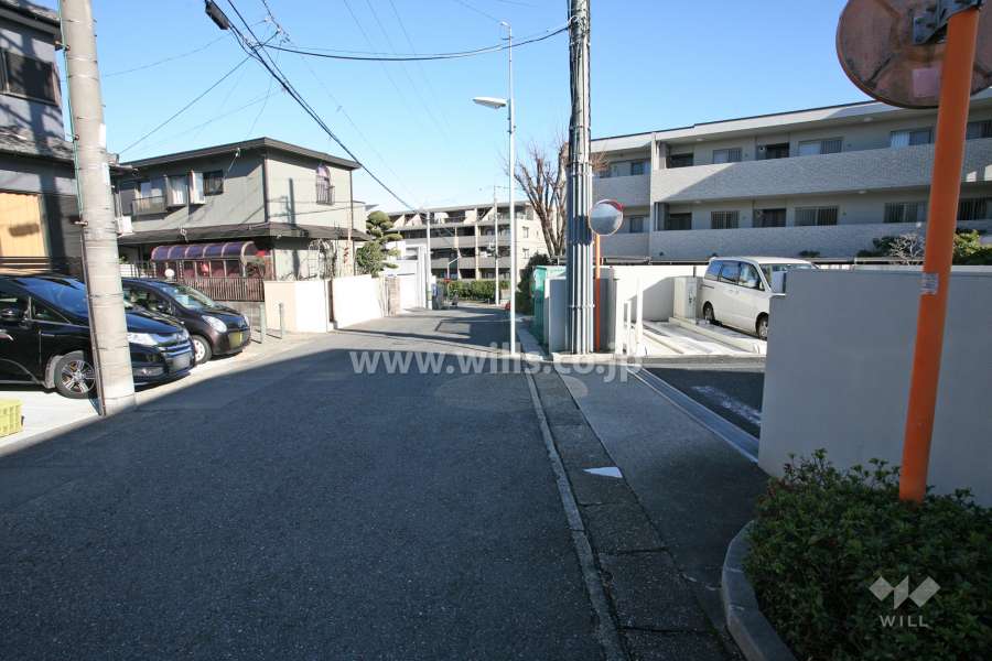敷地北側の前面道路（西側から）