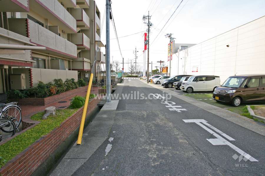 敷地北側の前面道路