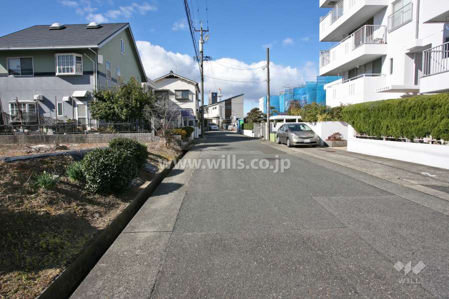敷地南側の前面道路(東側から)