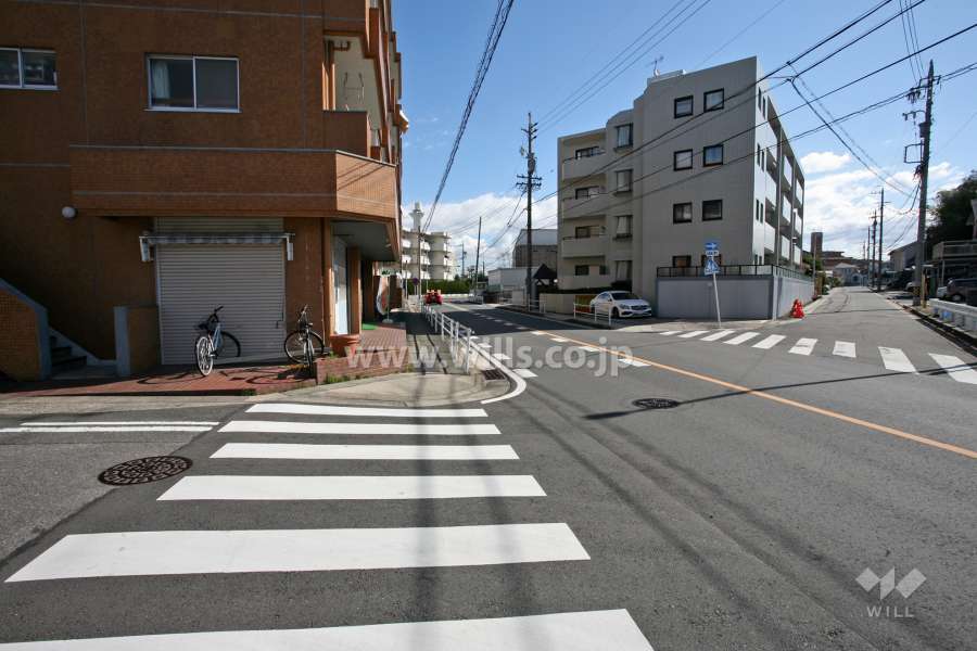 敷地北西側の前面道路道路（西側から）