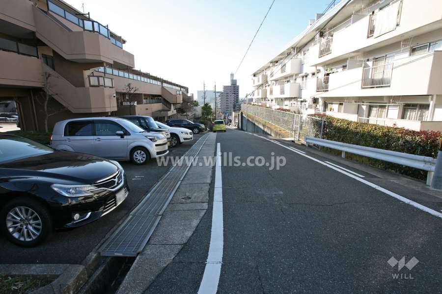 敷地北側の前面道路（東側から）