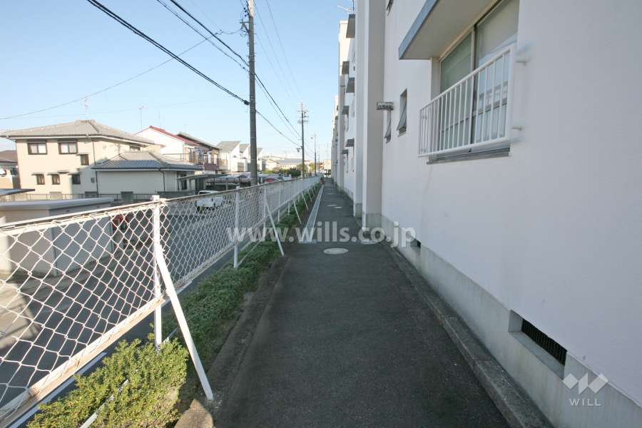 敷地北側の通路（西側から）