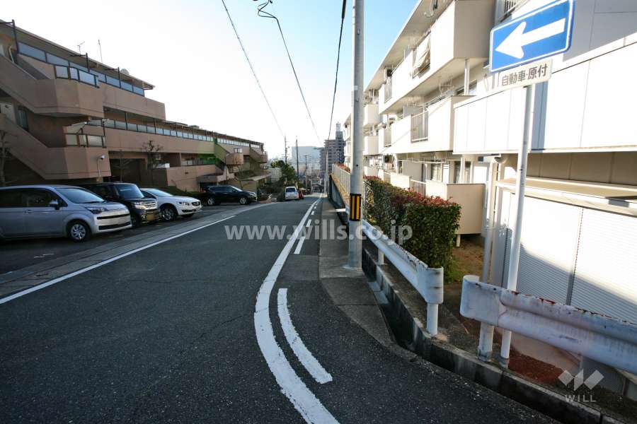 敷地南側の前面道路（東側から）