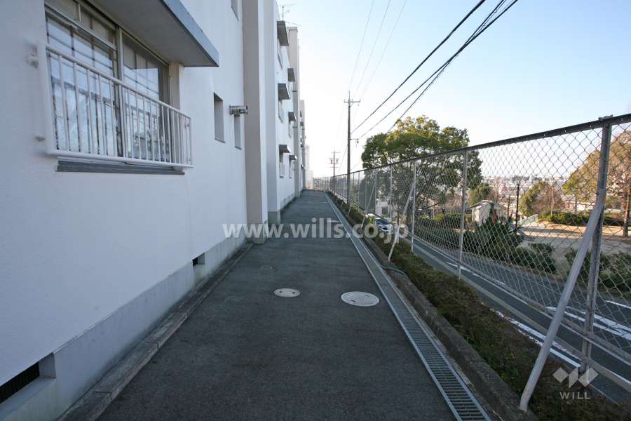 敷地北側の通路（東側から）