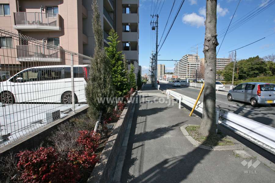 敷地北側の前面道路（東側から）