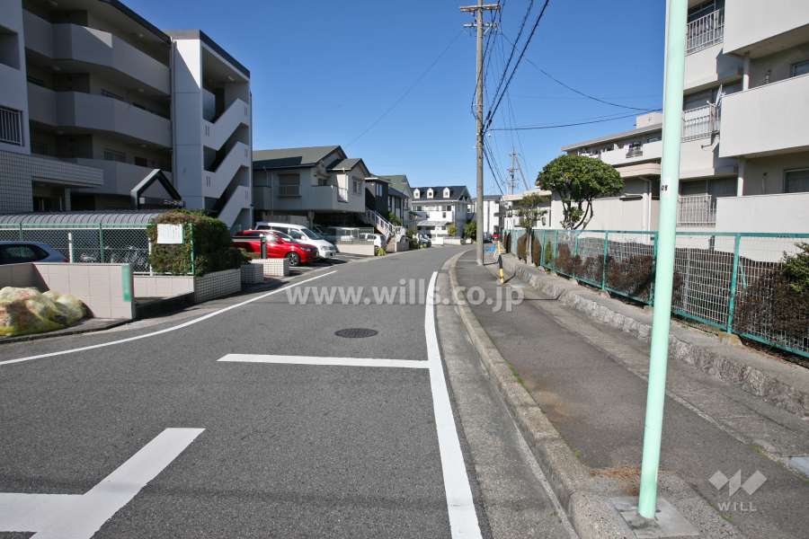 敷地北側の前面道路(東側から)