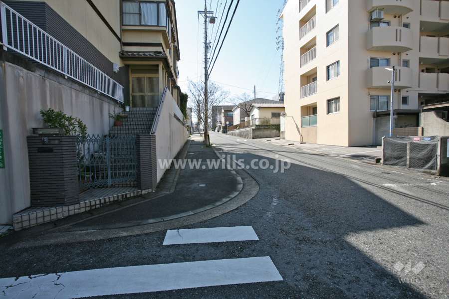 敷地東側の前面道路
