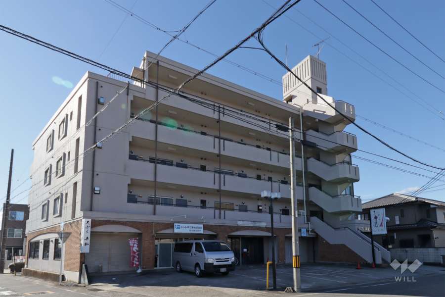 ユニーブルマンション潮見が丘の外観（北東側から）