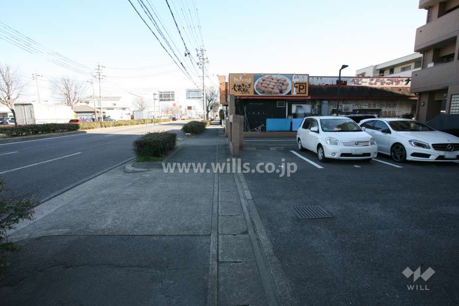 敷地北側の前面道路（西側から）