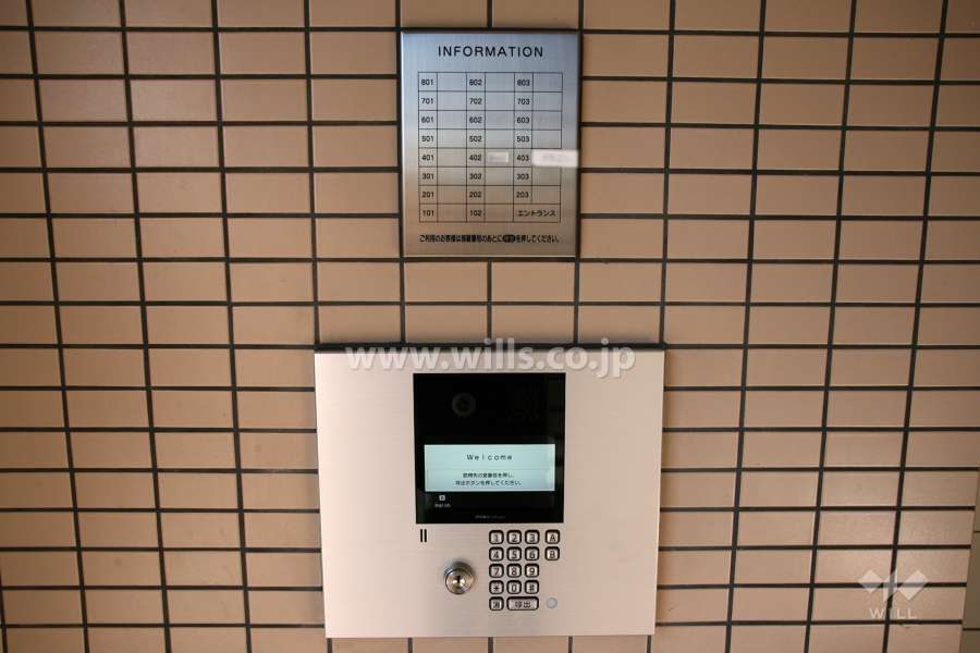 案内板とオートロック
