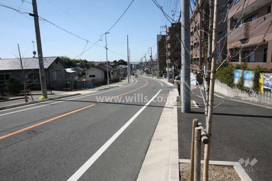 敷地北側の前面道路（東側から）