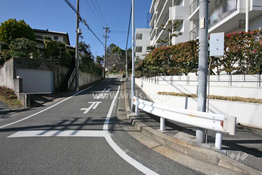 敷地南側の前面道路（東側から）