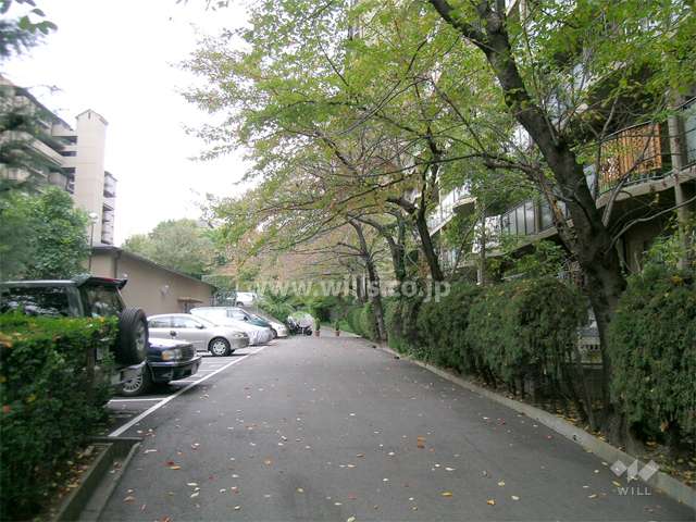 敷地内は各所に植栽スペースが設けられ、たいへん緑豊かです。