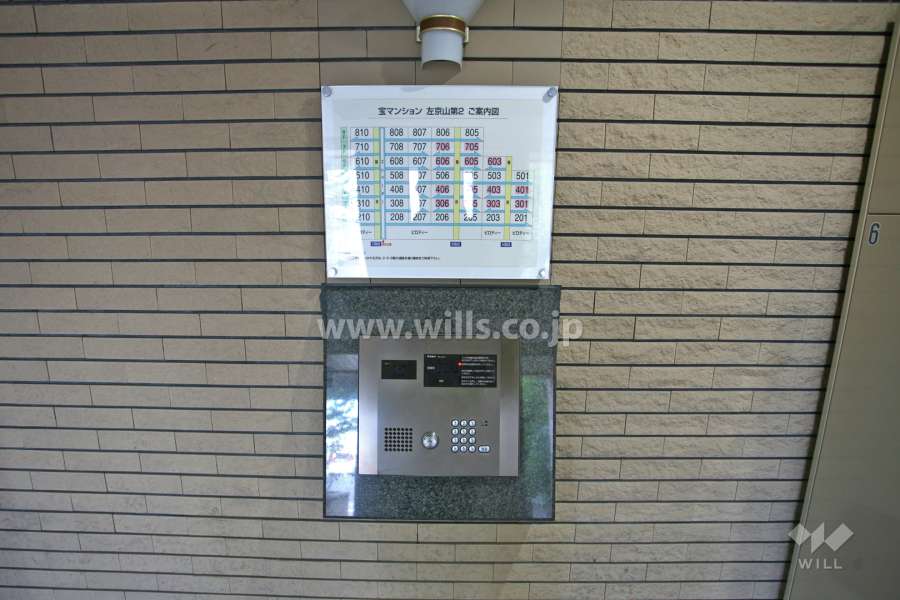 オートロックと案内板