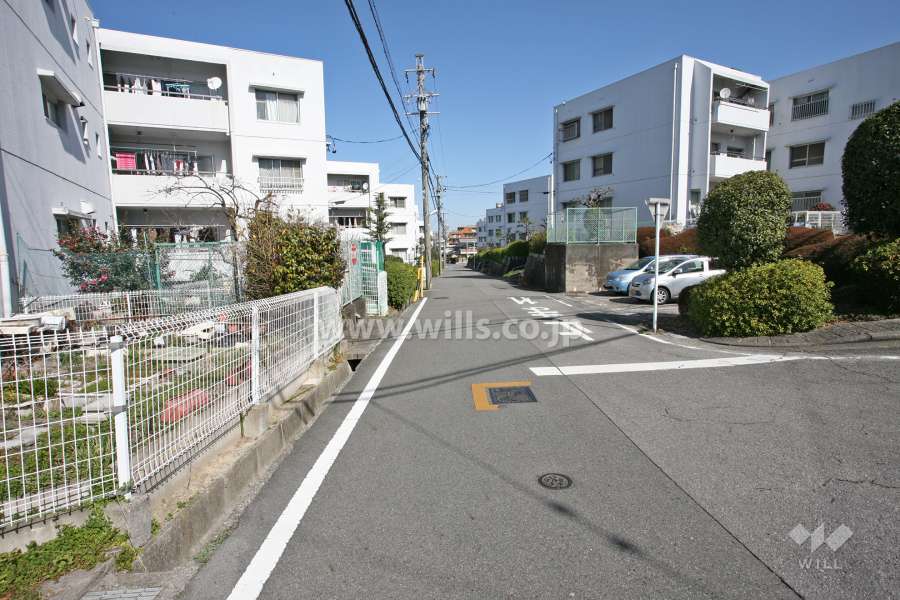 敷地東側の前面道路